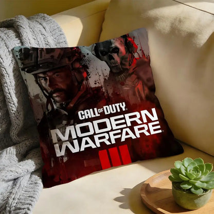 Cushion Cover Washed Linen Soft Breathable Decorative Case for Sofa Home Pillow cover Game C-Call of D-Duty Black Ops