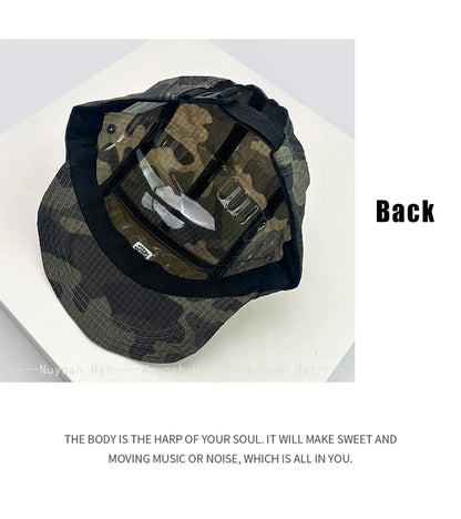 Unisex CAMO brzo sušeće vezene bejzbol kape s kapuljačom, s blokovima boja, prozračne, personalizirane, s izbočenim vrhom, višenamjenske