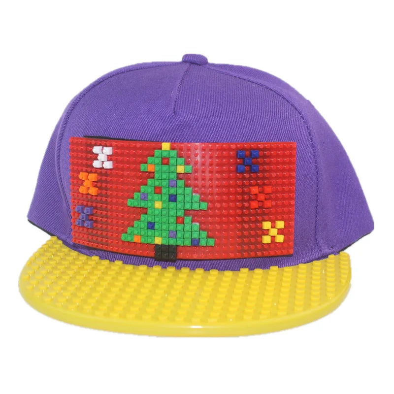Crtani patchwork bejzbol kape, uradi-sam blokovi, snapback kape, hip hop kape za muškarce i žene, odvojivi pikseli, kape za tatu, dječje kape, kape za odrasle