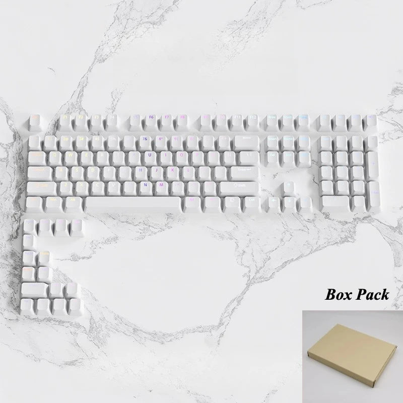 Conjunto de 133+ teclas OEM em gradiente para teclado mecânico gaming com switches Cherry MX, PBT retroiluminado RGB, layout ISO