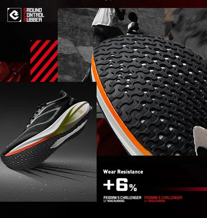 Li-Ning Men's FEIDIAN 5 CHALLENGER Racing Running Shoes SUPER BOOM Cushion CARBON-FIBER PLATE LiNing Sneaker ARMV001 ARMW003