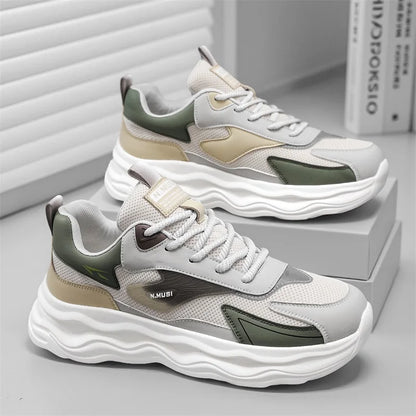 High Quality Casual Leather Shoes for Men 2026 New Autumn Lightweight Outdoor Shoes Fashion Thick Bottom Antiskid Walking Shoes