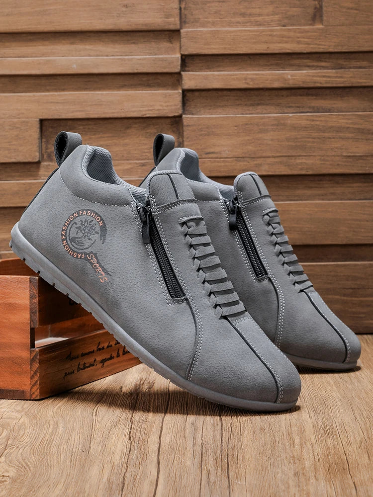 Men's Lightweight Casual Shoes Outdoor Entertainment Skateboarding Daily Walking Driving Shoes Comfortable Breathable Slip-On
