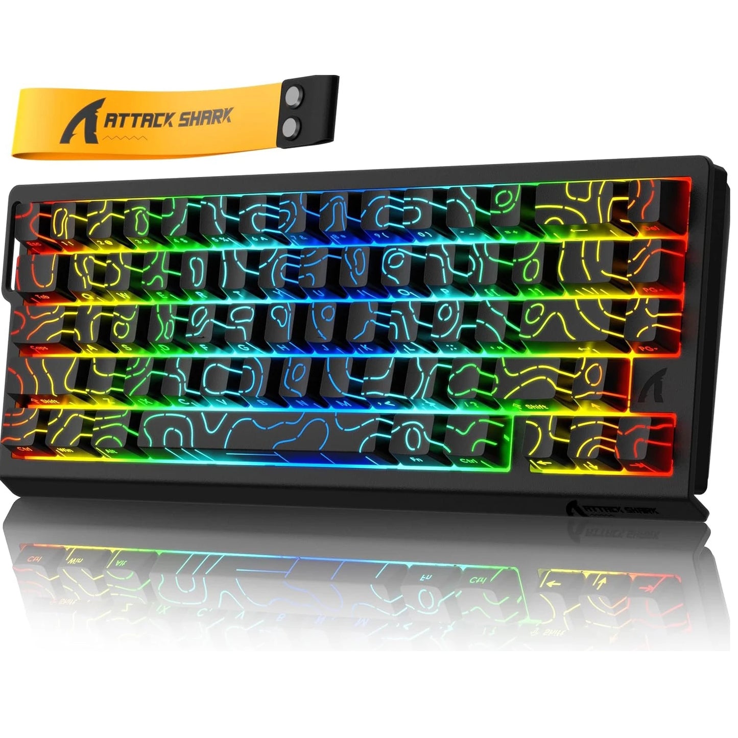 ATTACK SHARK X68 HE 8000Hz Rapid Trigger Keyboard 0.01mm RT Accuracy RGB Wired Gaming Keyboard with Magnetic Switch for PC/Mac