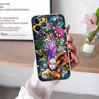 F-Fortnites-Cools maska za telefon za iPhone 17 16 15 14 13 12 11 Pro Max Plus, mekana navlaka, personalizirani DIY