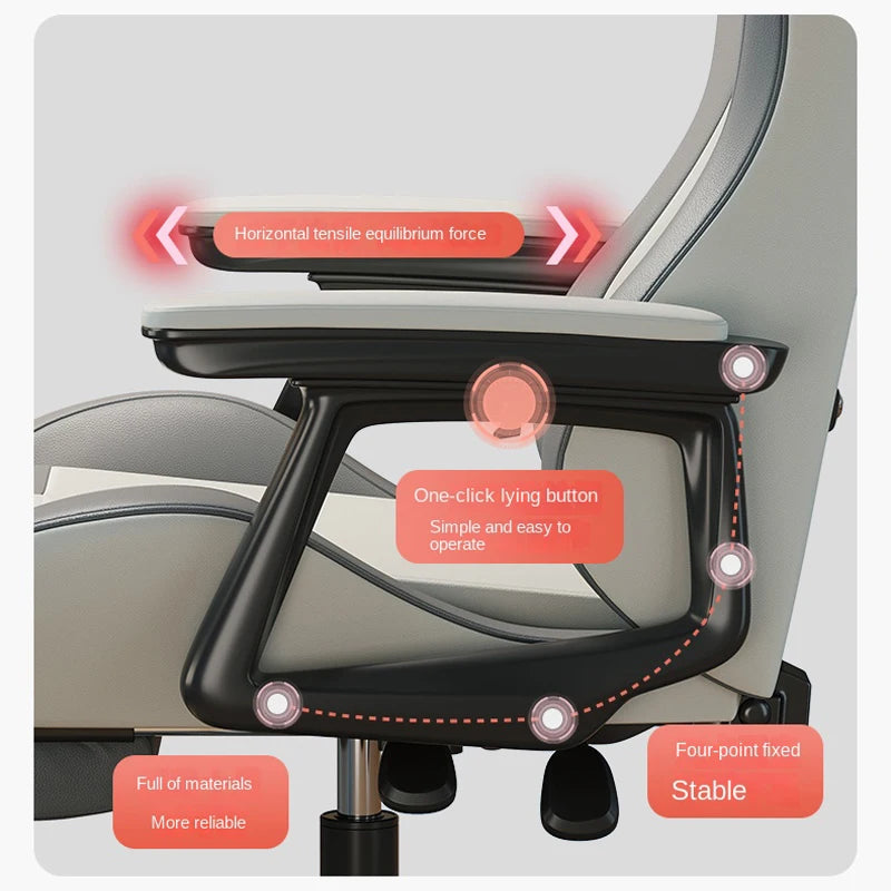 2024 New Modern Computer Office Chair Home Comfortable Dormitory Study Anchor Gaming Swivel Backrest Sofa Lifting Chair