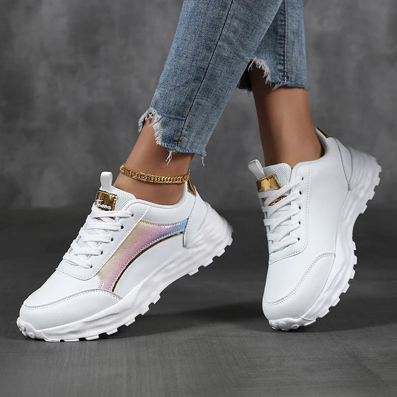 New Summer Fashionable Womens Sports Shoes Versatile Lightweight and Durable Running Shoes Shock-absorbing Daily Walking Shoes