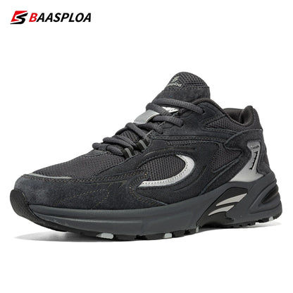 Baasploa New Running Shoes Men Outdoor Fashion Lightweight Mesh Sports Shoes Male Casual Breathable Non-Slip Walking Shoes