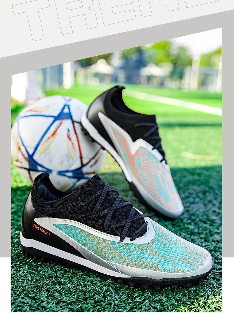 New Men Football Boots Sport Adult Long Spikes Soccer Shoes Training Outdoor Cleats Breathable Non Slip Boys Match Comfortable