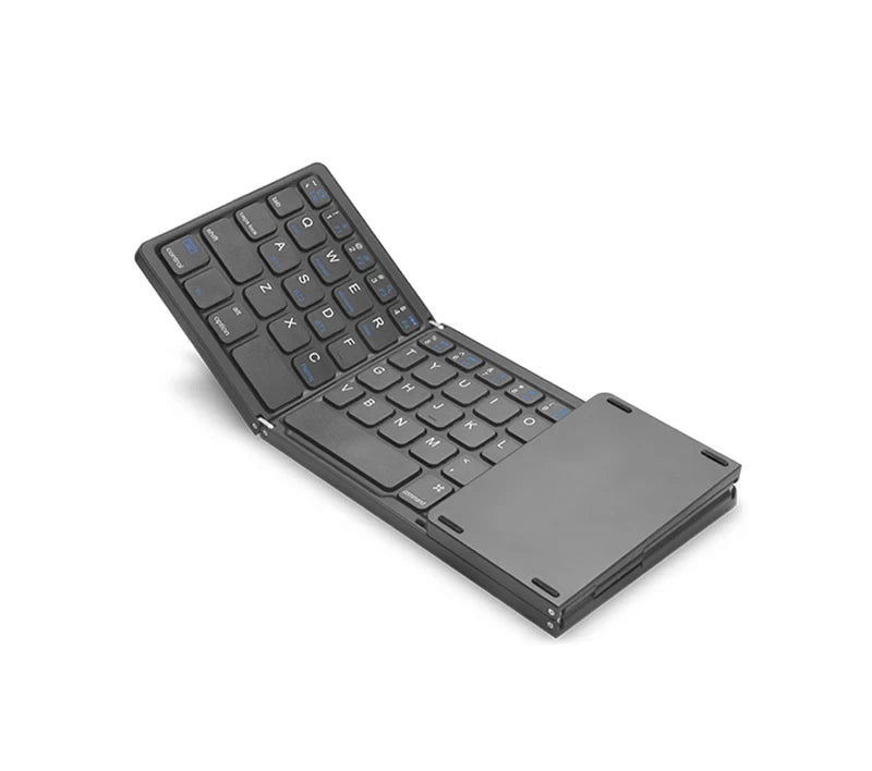 Mini Folding Wireless Bluetooth Keyboard Russian Spanish Arabic Hebrew Portuguese with Touchpad for Windows, Android, IOS