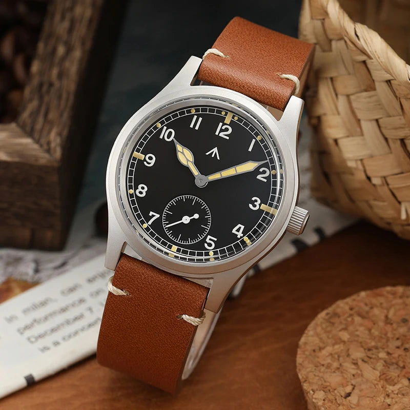 Militado V2 Version Military D12 Watch 36mm AR Sapphire Quartz Movement Watches Waterproof Sub-second Stainless Steel Wristwatch