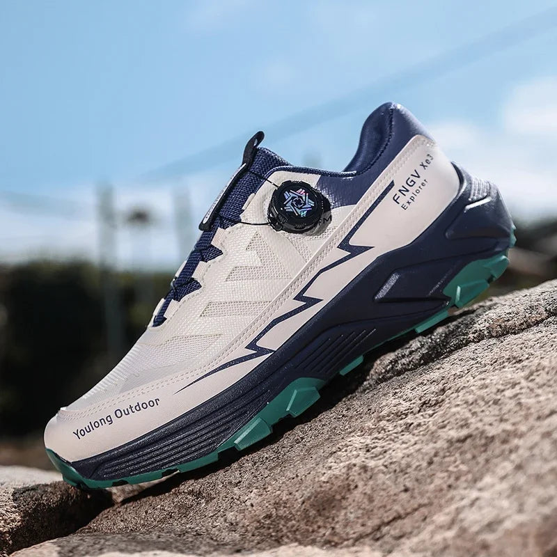 Mens Sneakers Casual Outdoor Anti Slip Shock-absorbing Versatile Off Road Hiking Shoes Comfortable Soft Sole Running Shoes Man
