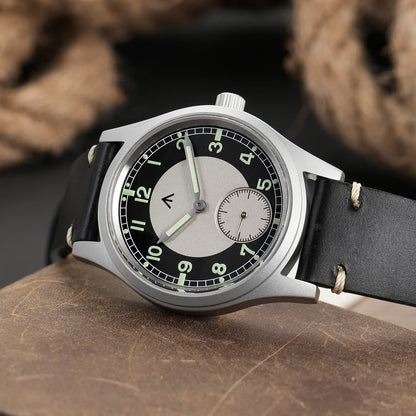 Militado V2 Version Military D12 Watch 36mm AR Sapphire Quartz Movement Watches Waterproof Sub-second Stainless Steel Wristwatch