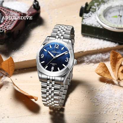 ADDIESDIVE AD2547 BGW9 Super Luminous Men Watch Sapphire Glass 10Bar Waterproof  316L Stainless Steel Automatic Mechanical Watch