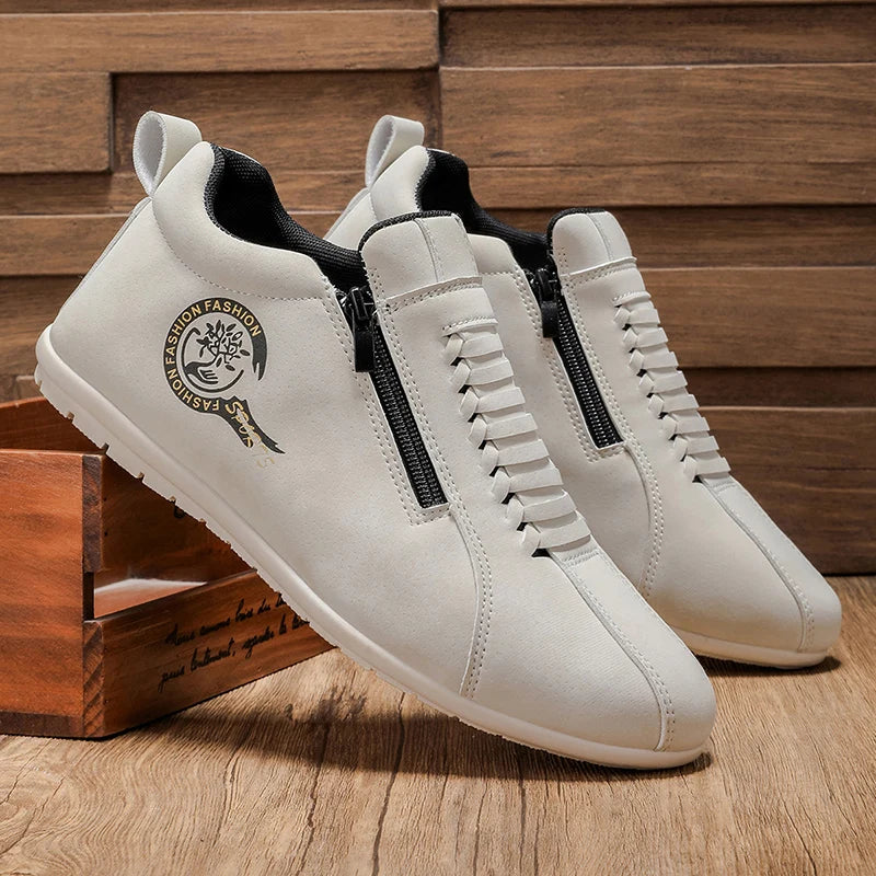 Men's Lightweight Casual Shoes Outdoor Entertainment Skateboarding Daily Walking Driving Shoes Comfortable Breathable Slip-On