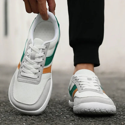 New Wide Toe Men Shoes Casual Soft Sole Wide Last Shoes Walking Sneakers 2025 Breathable Unisex Mesh Comfortable Barefoot Shoes
