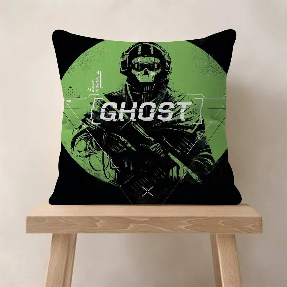Klasická hra C-Call Of D-Duty personalizovaný polštář s obrázkem a textem, bytová dekorace, dárek do domácnosti, 45x45cm