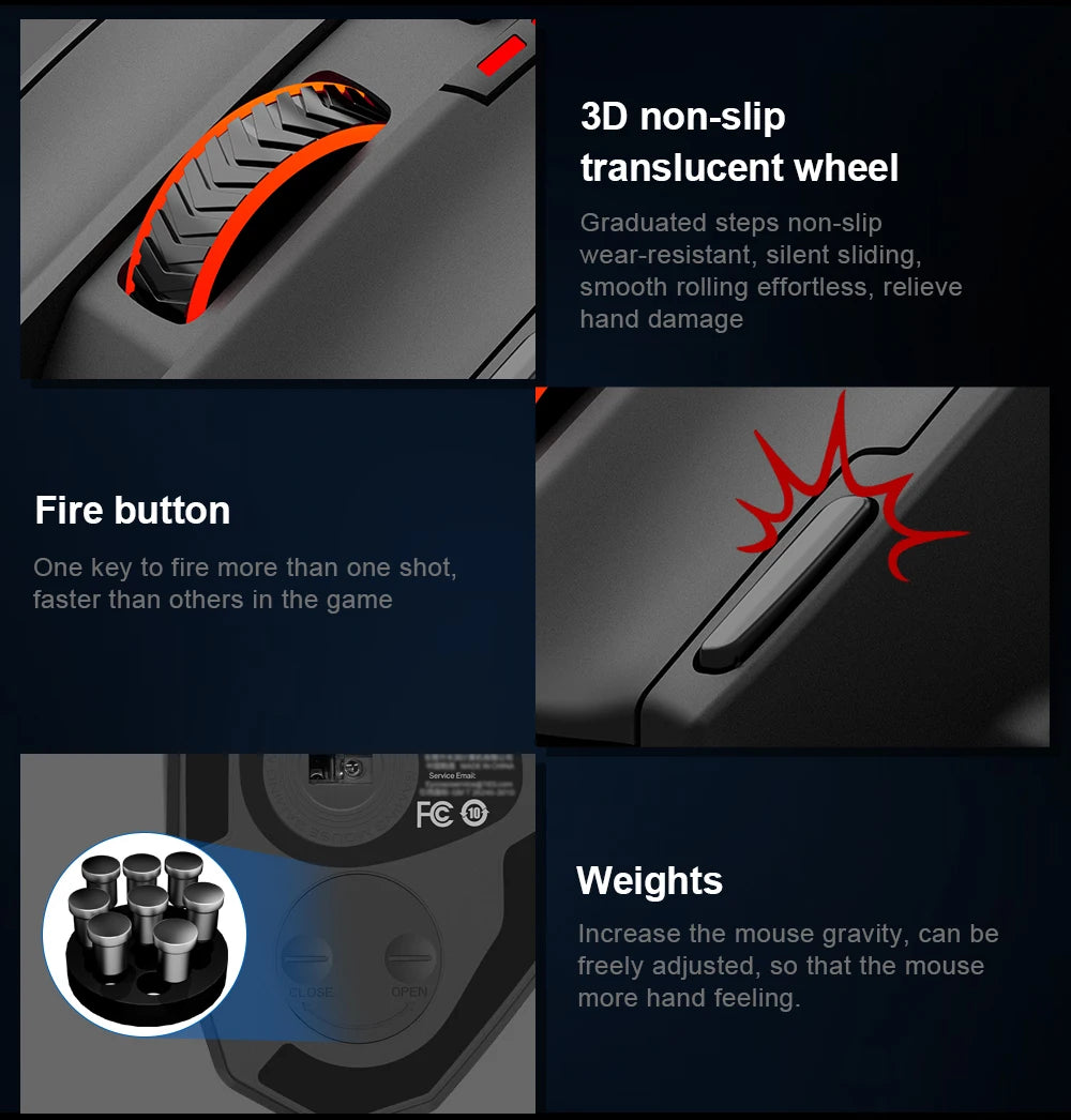 E-YOOSO X-39 USB Wired RGB Gaming Mouse, 24000 DPI Programmable Gaming Mouse with 19 Buttons, Optical Gaming Mouse for PC & Laptop