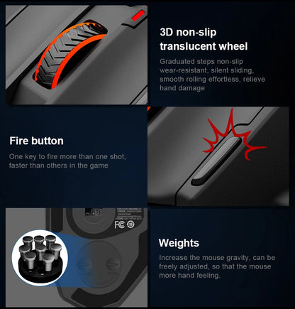 E-YOOSO X-39 USB Wired RGB Gaming Mouse, 24000 DPI Programmable Gaming Mouse with 19 Buttons, Optical Gaming Mouse for PC & Laptop