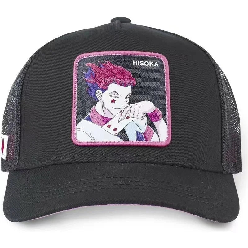 Hunter X Hunter-keps, sommar-snapback-baseballkeps för män, broderad, hiphop-stil, solskydd, justerbar truckerkeps i nät