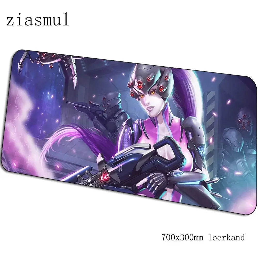 Tappetino mouse Overwatch cartoon per computer 700x300x3mm, tappetino gaming grande Indie Pop per mouse e tastiera, giochi PC gamer da scrivania