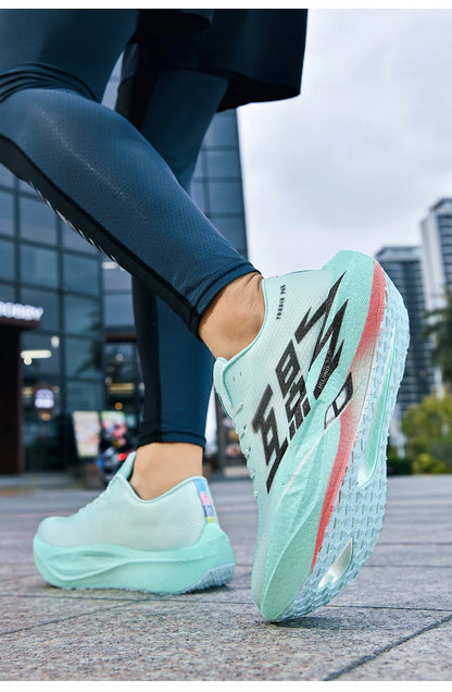 Running Shoe Men Sports Carbon Board Speciality Breathable Lightweight Women's Comfortable Athletic Nonskid Sneakers﻿ Marathon