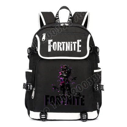 Fortnites Large Capacity Backpack Casual Shoulder Bag with USB Port Unisex Anime Students Schoolbag New Stylish Stationery Gift
