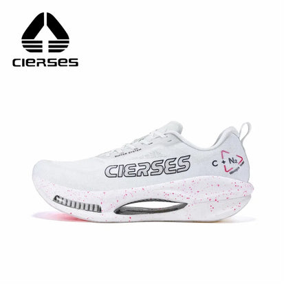 CIERSES Men's Carbon Plate Running Shoes Nitrogen Air Cushion Shock Absorption Stable Training Sports Shoes