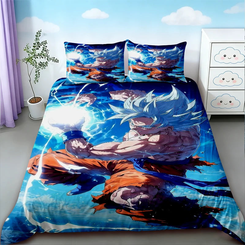 Duvet Cover Dragon Ball Bedding Set Anime Goku Comforter Bedclothes Single Twin Full Queen Size Kids Adult Boys Gift comfortable