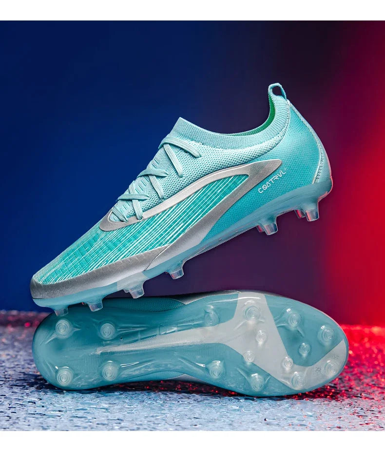 New Men Football Boots Non Slip Soccer Shoes Sport Outdoor Cleats Breathable Adult Long Spikes Training Boys Match Comfortable