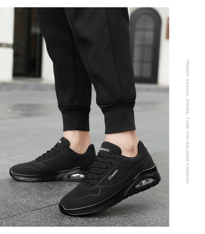 Men's Breathable Shock-Absorbing Running Shoes with Air Cushion Lightweight Low-Top Sneakers for Gym Training Casual Wear