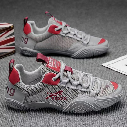 Men's Breathable Running Shoes Lightweight Mesh Upper Comfortable Soft Sole Sporty Casual Sneakers Trendy Summer Footwear
