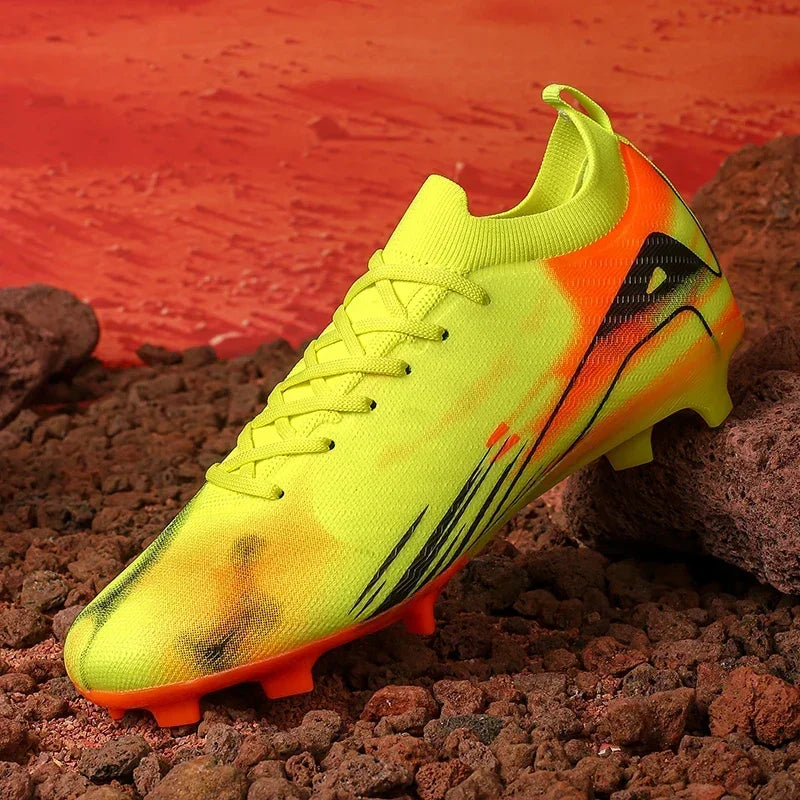 New Men Football Boots Match Soccer Shoes FG Ultralight Drop Shipping Training Shoes Cleats Outdoor Soccer Non-Slip Long Spikes