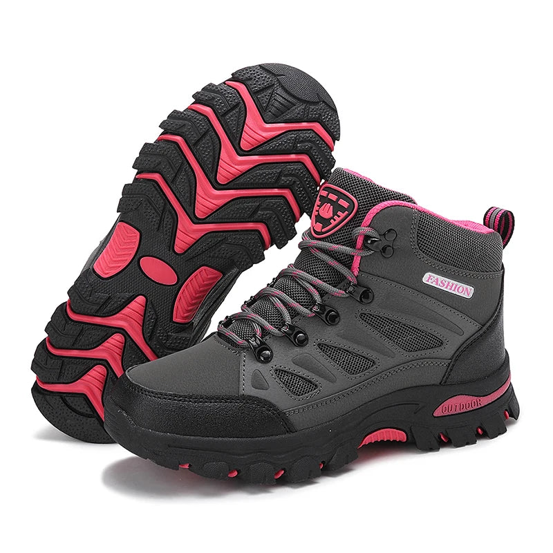 Women's Outdoor Hiking Shoes Waterproof Trekking Camping Trail Boots Non-Slip Durable Mountain Climbing Shoes Women Ankle Boots