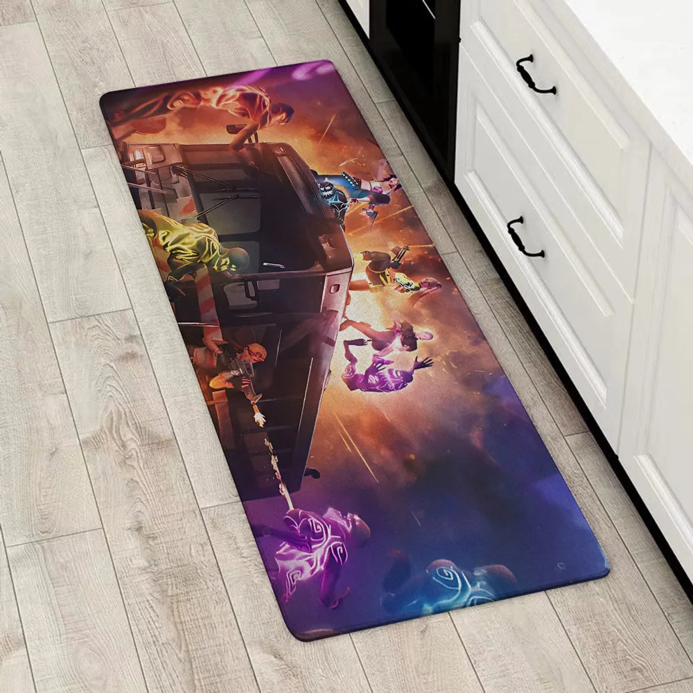 Fortnites Gaming-Eingangstür-Fußmatte, rutschfester Küchenteppich, Teppich für Wohnzimmer, Balkon und Badezimmer, Fußmatte, Bodenmatten, Teppich
