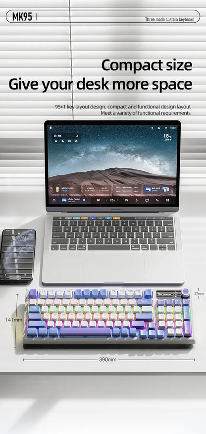 Spanish Mechanical Keyboard Spanish Russian Arabic Korean Thai Gaming Keyboard 95 Key Layout Backlight Type C With Numpad SK15
