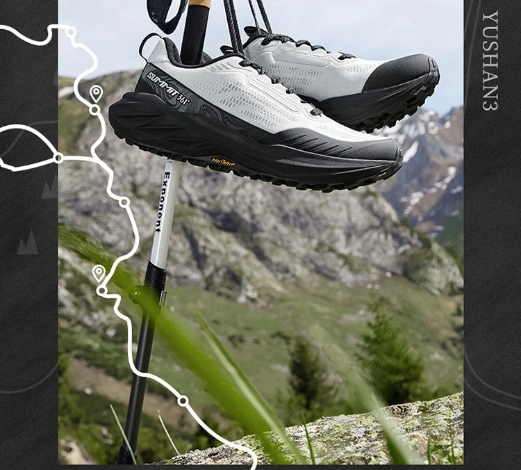 361 Degrees Yushan 3.0 Men Running Shoes Hiking Cushioning Flexible Breathable Non-slip Outdoor Jogging Male Sneakers 672532214