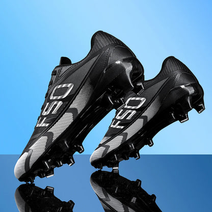 AG/FG Football Boots Kids Youth Teenagers PU+Fabric Upper TPU Sole Non-Slip Firm Ground Training