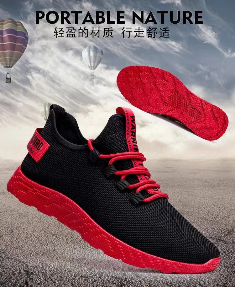 Male's sneakers casual lightweight mesh sports shoes summer men's outdoor soft sole Breathable comfort fashion tide running shoe