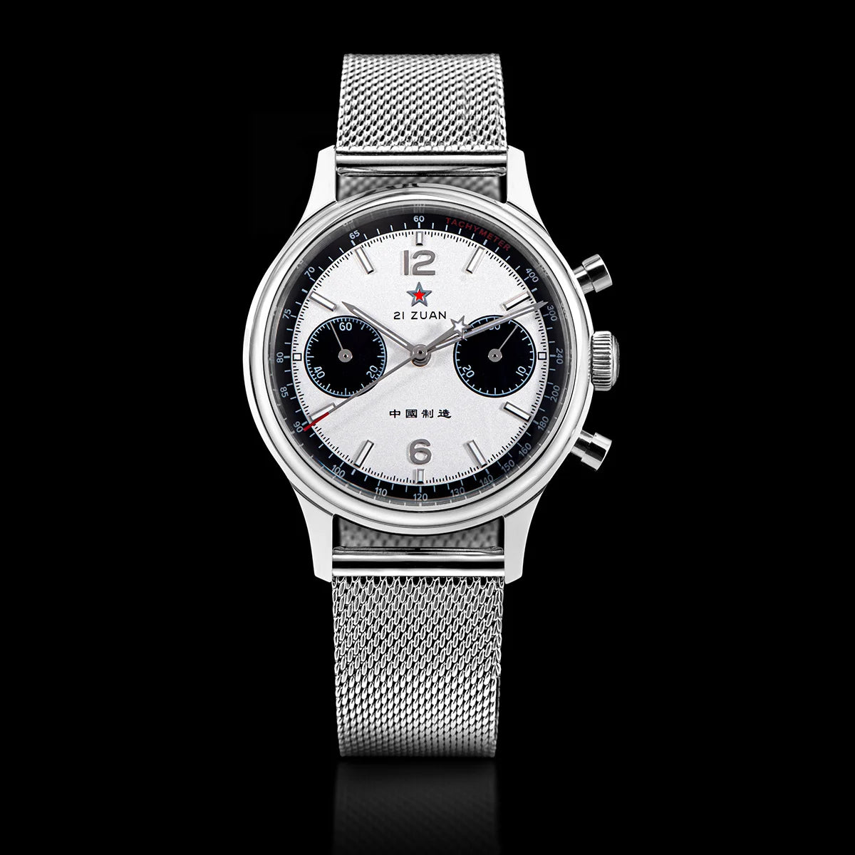 1963 Panda Pilot Chronograph Watch Men 40mm Air Force Sapphire Senior  ST1901 Mechanical Wristwatches Retro Clock Reloj Hombre