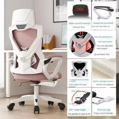 Computer Chair, Rotating Office Chair, Boss Chair, Comfortable to Lie Down, Student Bedroom, Engineering Chairs, e-sports Chairs