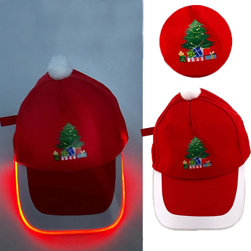 Fashion Glowing Baseball Cap LED Light Up Hiphop Hat Bar Club Props Fluorescent Hat Men Women DJ Dance Supplies Costume