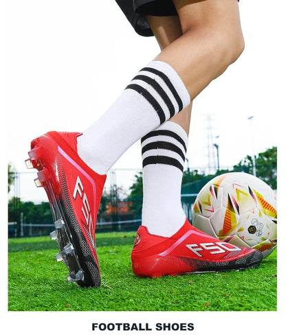 New Men Soccer Shoes Football Boots Non-Slip Boys Sneakers Hot-selling Grass Cleats High-quality Match Outdoor High-top Light