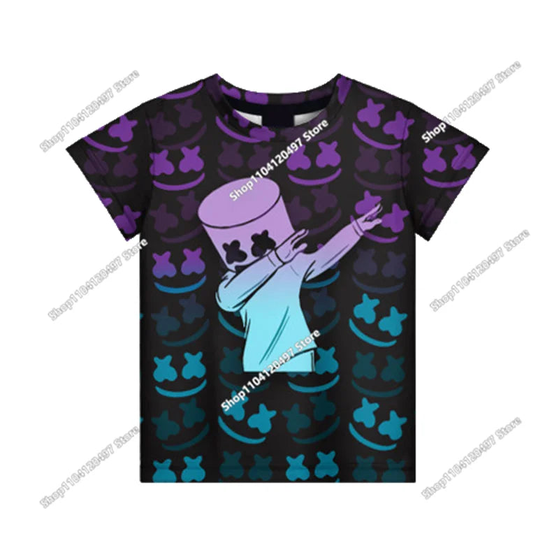 T-shirt de manga curta Fortnites com impressão 3D, estampado cartoon de jogo Battle Royale, roupa para adultos e crianças, T-shirt infantil estilo Harajuku