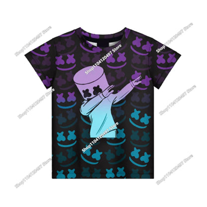T-shirt de manga curta Fortnites com impressão 3D, estampado cartoon de jogo Battle Royale, roupa para adultos e crianças, T-shirt infantil estilo Harajuku