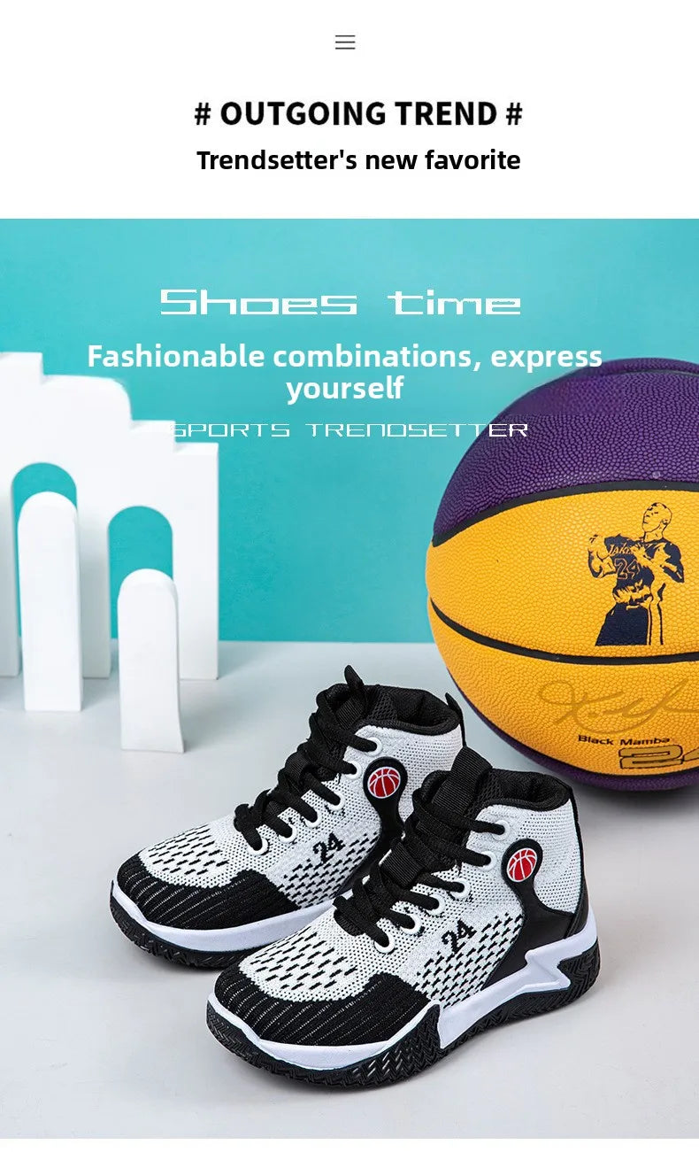 Large Size High Top Sports Shoes Men's Casual Breathable Comfortable Thick Bottom Basketball Shoes Running Shoes