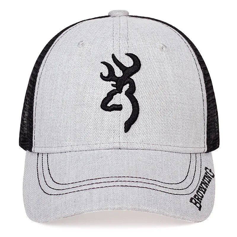 Embroidered Totem Baseball Hat, High Quality Hip Hop Outdoor Mesh Hat, Sunshade, Breathable Truck Hat
