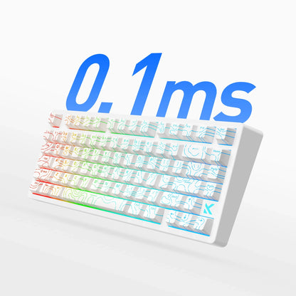 Teclado Gaming MCHOSE Jet 75 com Interruptores Magnéticos Hall Effect, Hot-Swappable, RGB Personalizado, Snap Tap, Latência de 0.1ms e Taxa de Polling de 8kHz