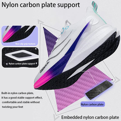 Men Carbon Board Running Shoes Marathon Long-Distance Running Sports Shoes Support Stable Casual Women Breathable Running Shoes