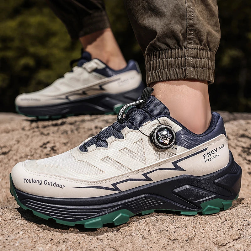 Mens Sneakers Casual Outdoor Anti Slip Shock-absorbing Versatile Off Road Hiking Shoes Comfortable Soft Sole Running Shoes Man